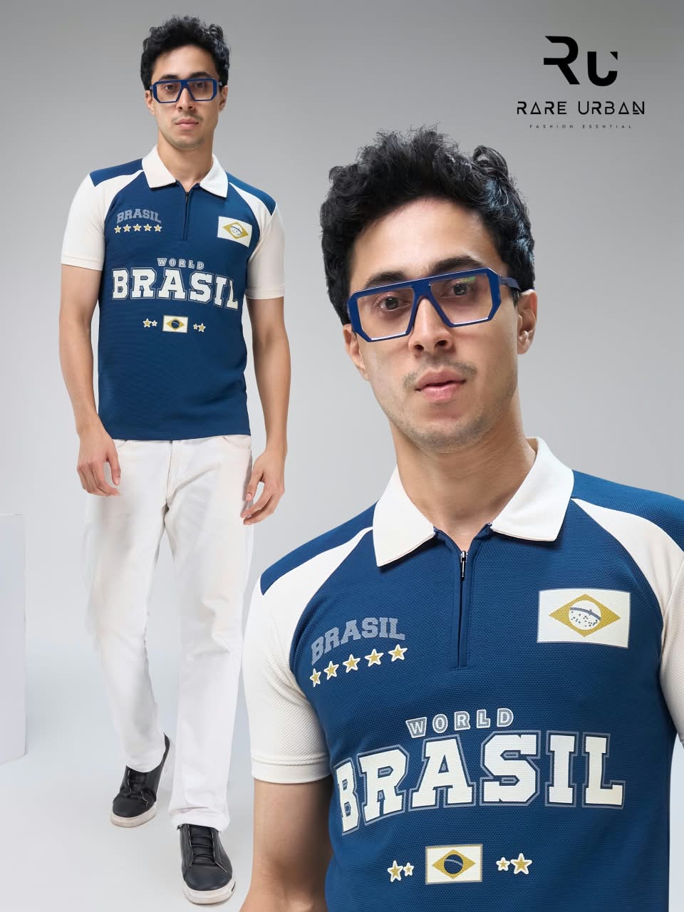Vol 6412 Zip Collar Rare Urban Honey Comb Mens Tshirts Wholesaler