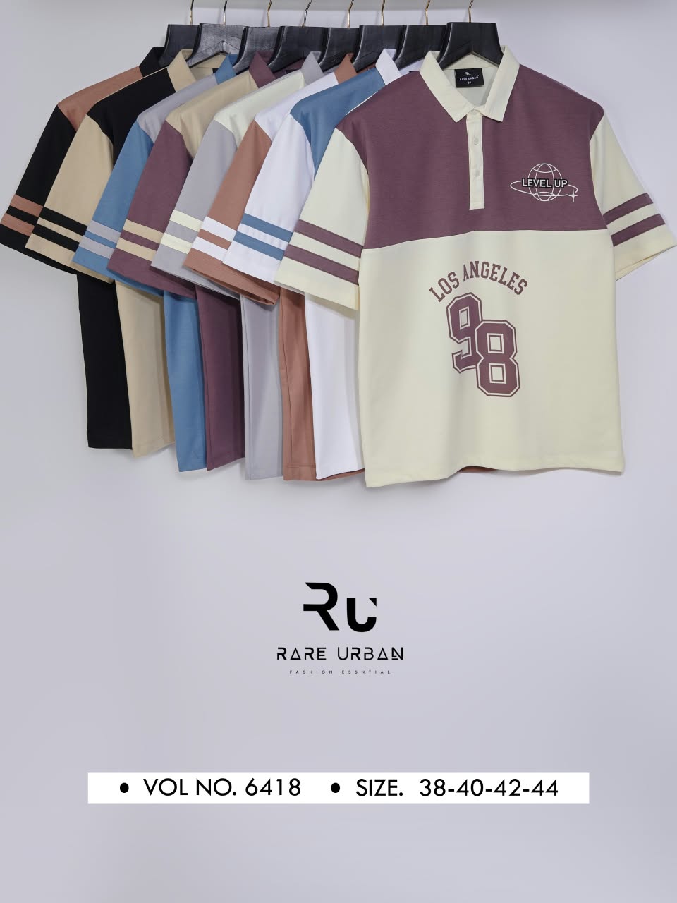 Vol 6418 Collar Style Rare Urban Fake Cotton Mens Tshirts Wholesale Price