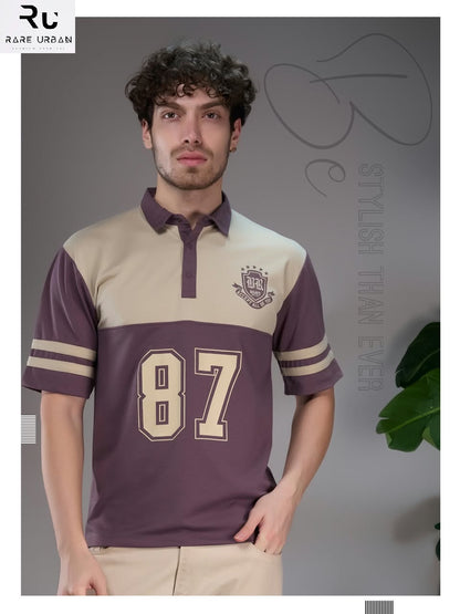 Vol 6418 Collar Style Rare Urban Fake Cotton Mens Tshirts Wholesale Price