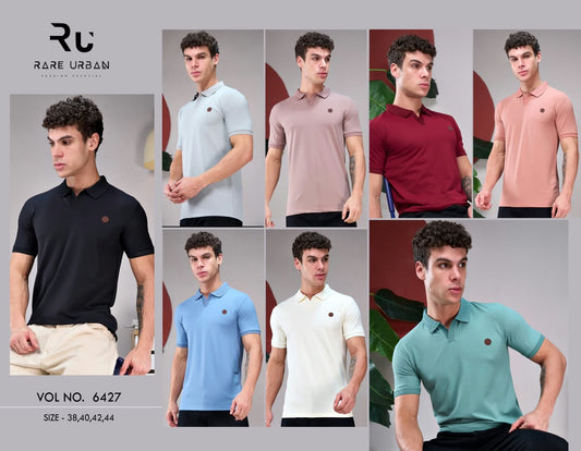 Vol 6427 Collar Style Rare Urban Cotton Mens Tshirts Exporter Gujarat