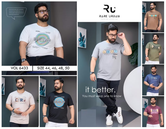 Vol 6433 Plus Size Rare Urban Canvas Mens Tshirts Wholesaler Gujarat