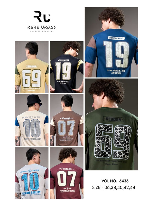 Vol 6436 Oversized Rare Urban Cotton Looper Mens Tshirts Exporter India