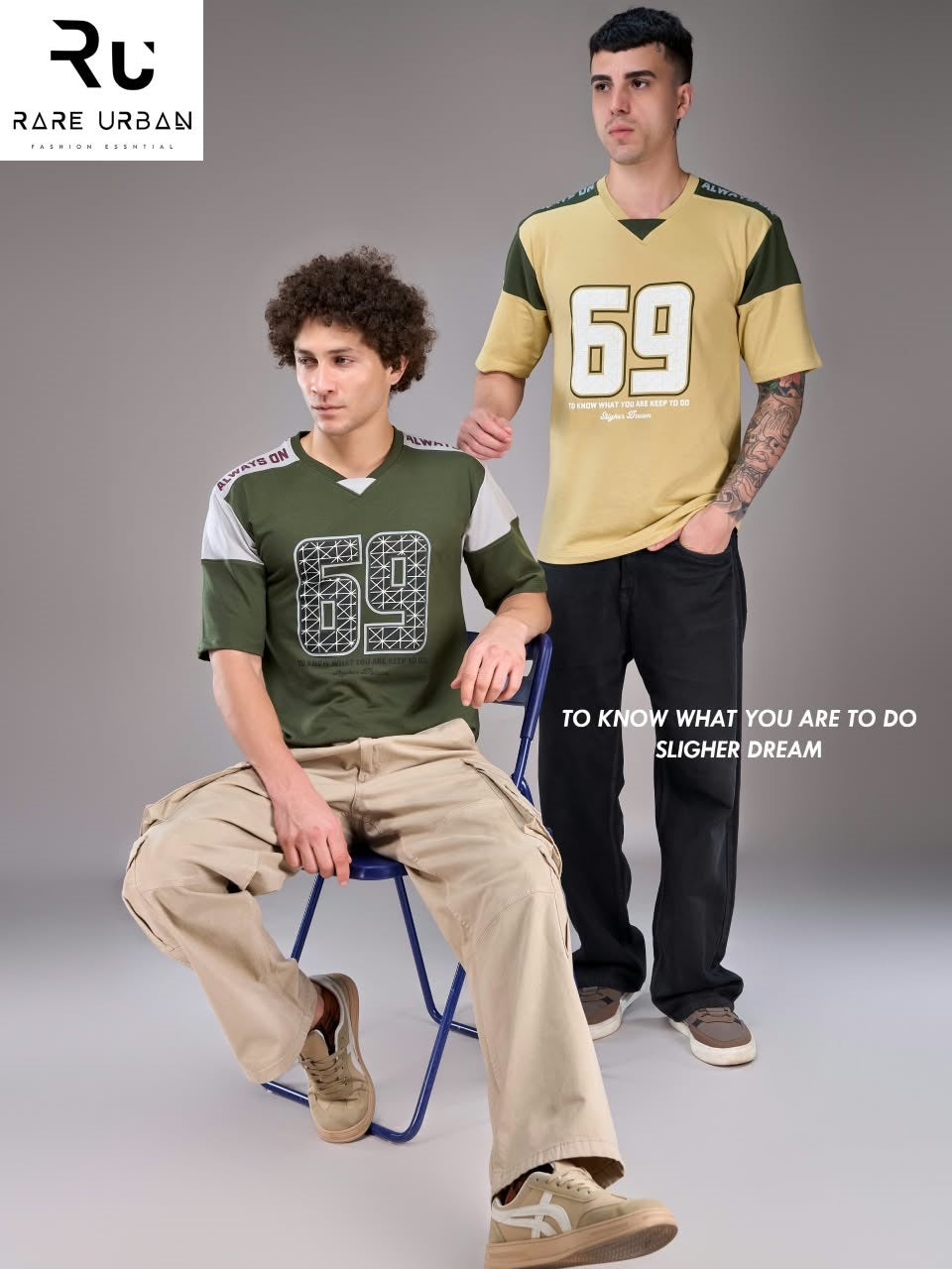 Vol 6436 Oversized Rare Urban Cotton Looper Mens Tshirts Exporter India
