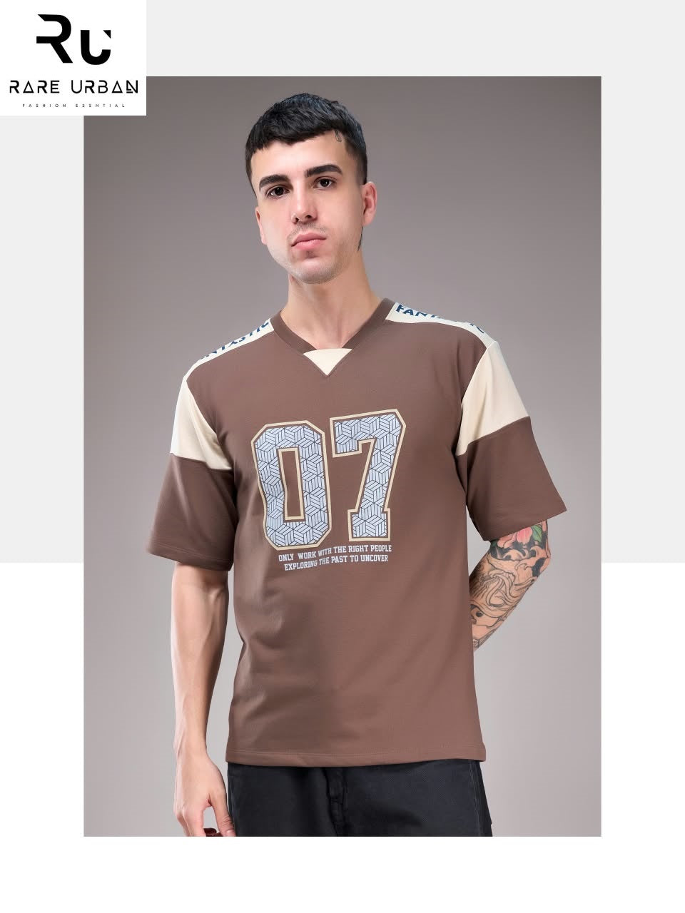 Vol 6436 Oversized Rare Urban Cotton Looper Mens Tshirts Exporter India
