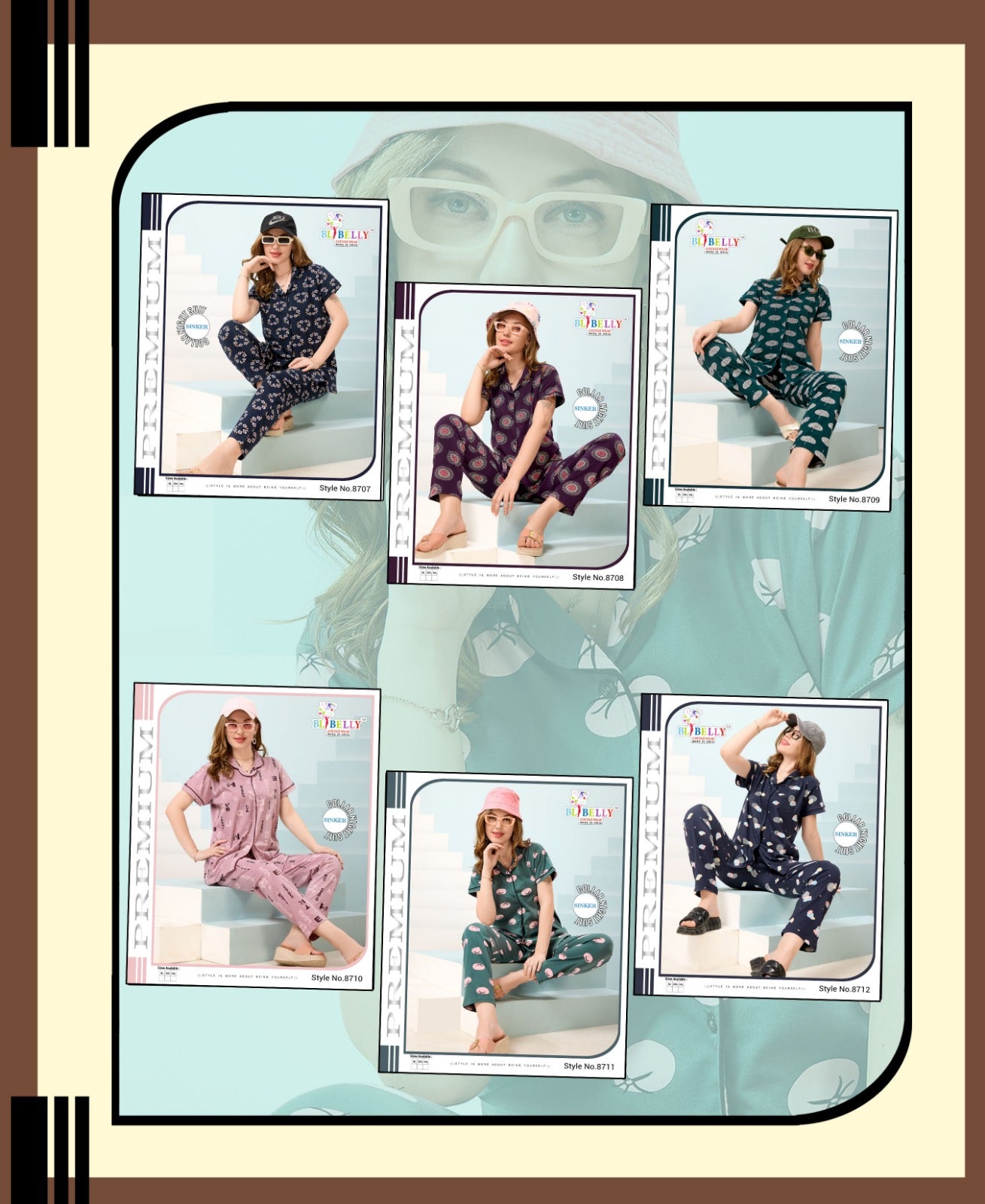 Vol 643 Belly Sinker Collar Night Suits Manufacturer