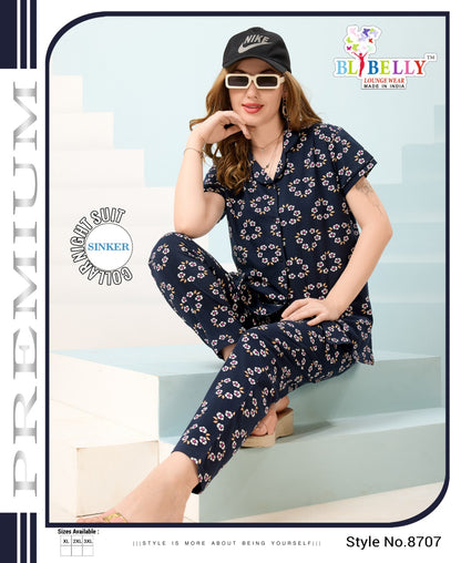 Vol 643 Belly Sinker Collar Night Suits Manufacturer