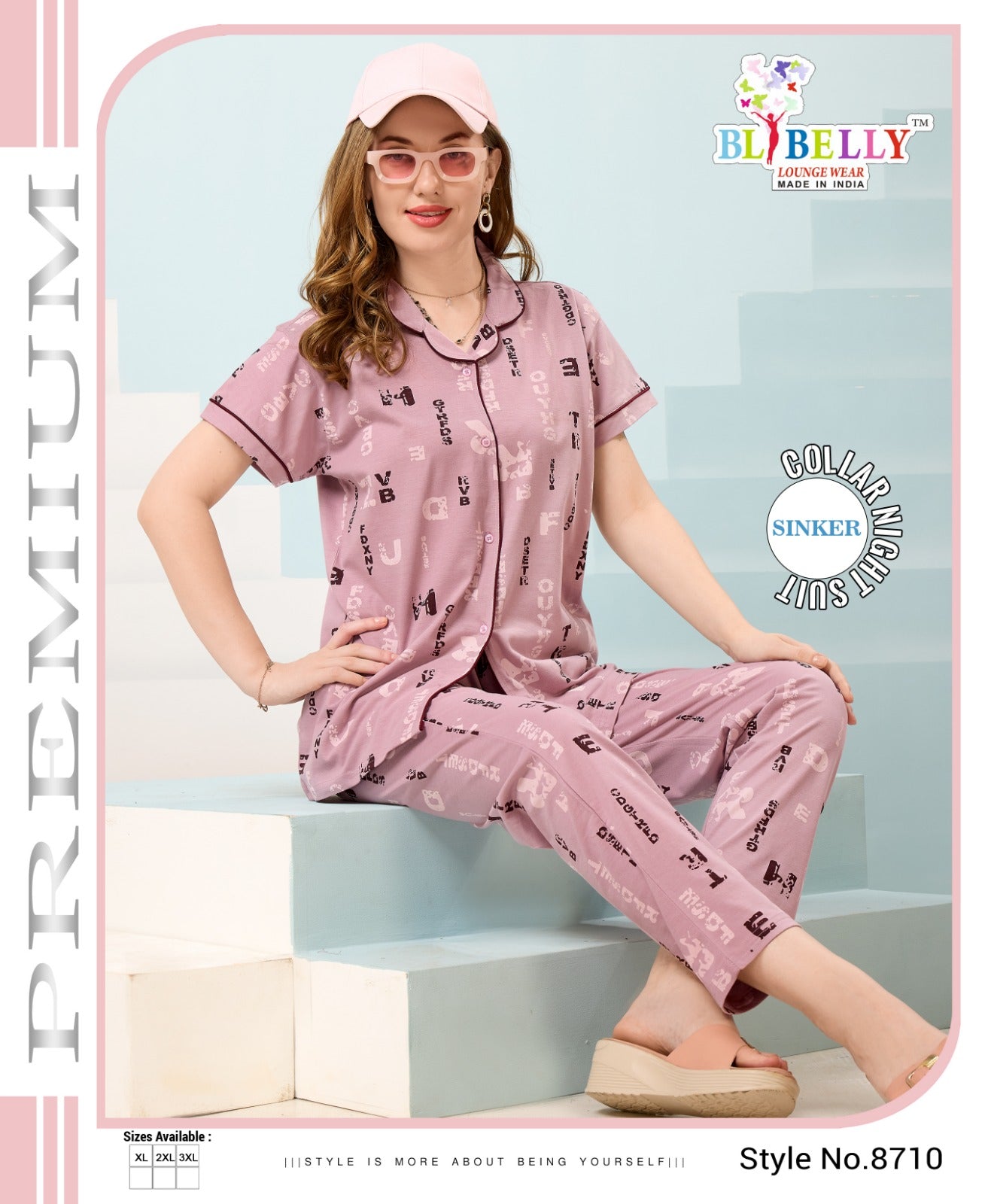 Vol 643 Belly Sinker Collar Night Suits Manufacturer