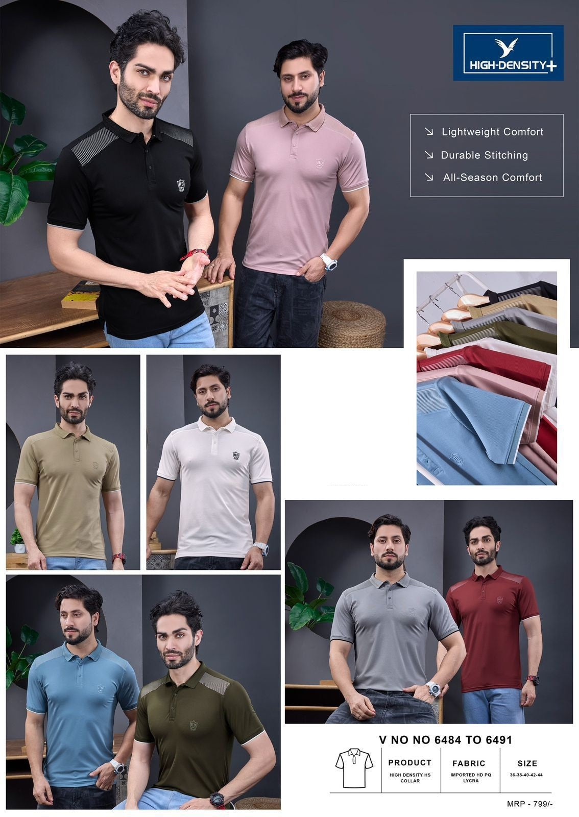 Vol 6484 To 6491 High Density Imported Mens Tshirts Wholesaler India