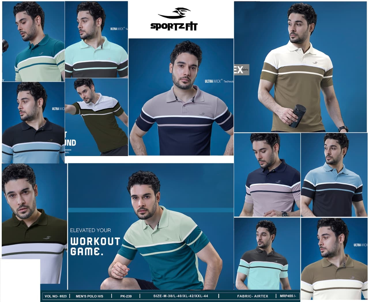 Vol 6523 Pk 239 Sportz Fit Airtex Mens Tshirts Wholesale Price