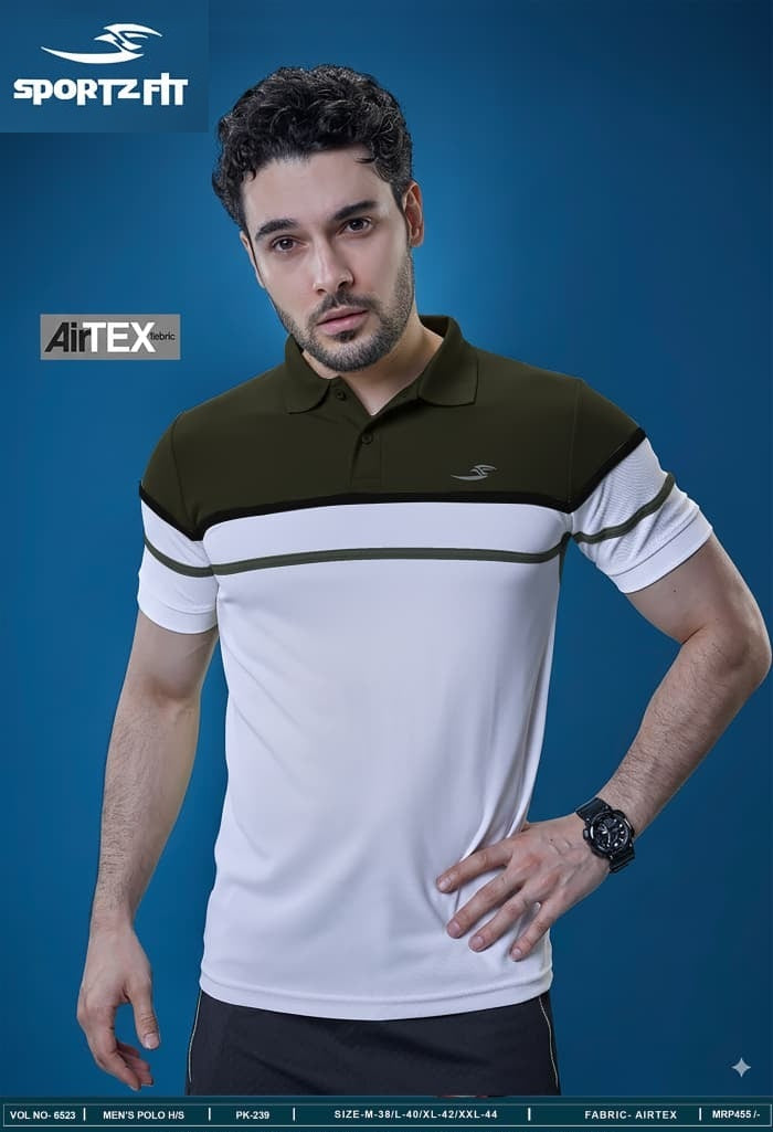 Vol 6523 Pk 239 Sportz Fit Airtex Mens Tshirts Wholesale Price