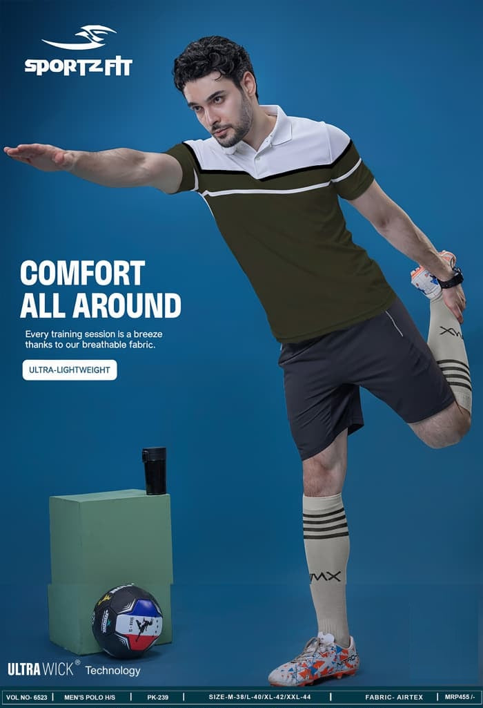 Vol 6523 Pk 239 Sportz Fit Airtex Mens Tshirts Wholesale Price