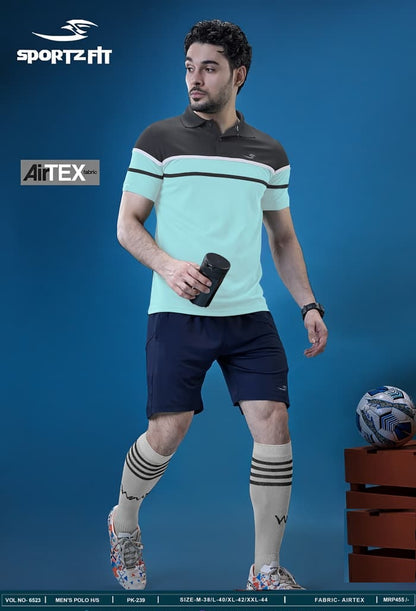 Vol 6523 Pk 239 Sportz Fit Airtex Mens Tshirts Wholesale Price