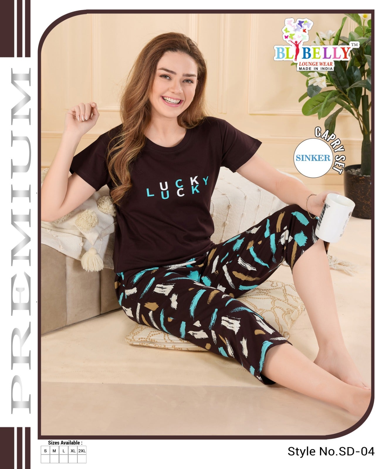 Vol 652 Belly Sinker Capri Night Suits Supplier India