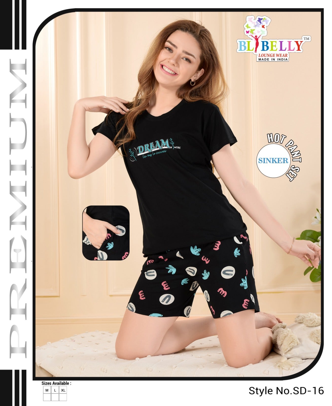 Vol 653 Belly Sinker Shorts Night Suits Manufacturer India