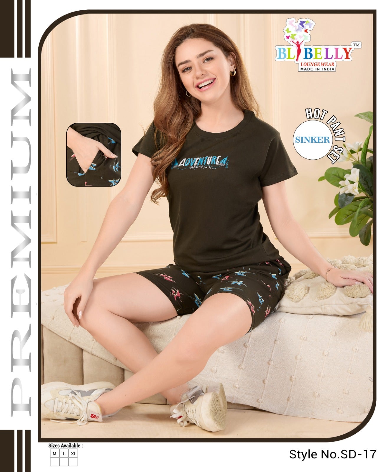 Vol 653 Belly Sinker Shorts Night Suits Manufacturer India