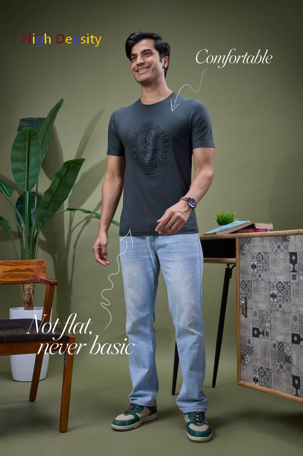 Vol 6550 To 6557 High Density Tencil Lycra Mens Tshirts Manufacturer India