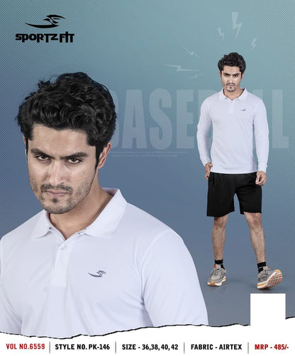 Vol 6559 Sportz Fit Airtex Mens Tshirts Supplier Gujarat