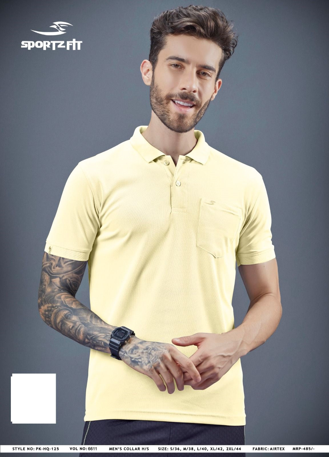 Vol 6611 Pk 125 Sportz Fit Airtex Mens Tshirts Wholesale