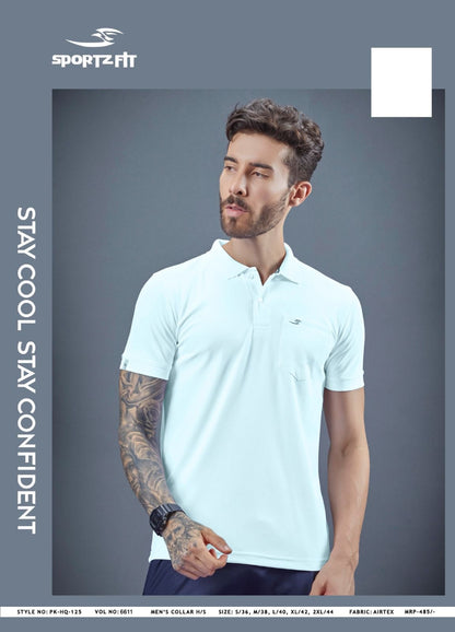 Vol 6611 Pk 125 Sportz Fit Airtex Mens Tshirts Wholesale