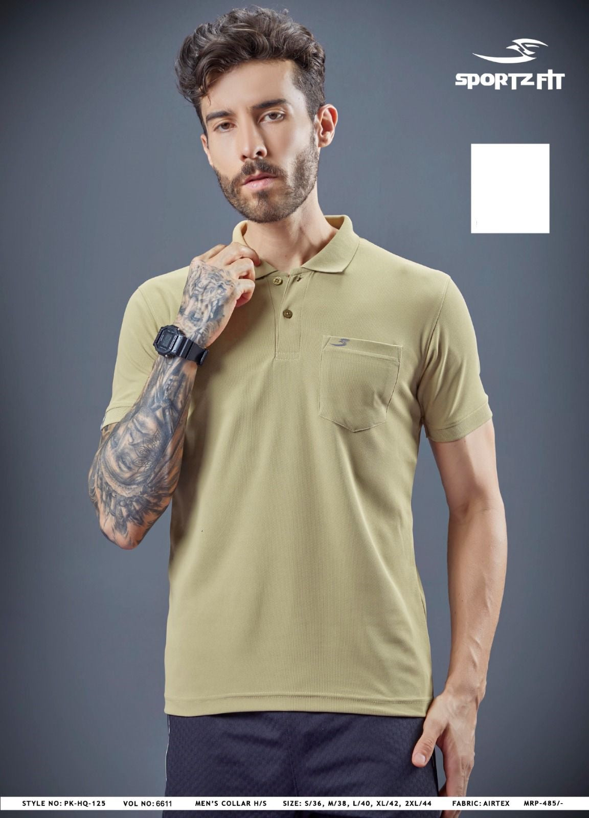 Vol 6611 Pk 125 Sportz Fit Airtex Mens Tshirts Wholesale