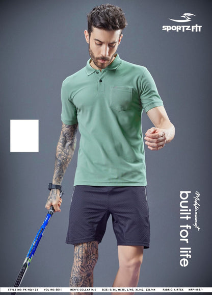 Vol 6611 Pk 125 Sportz Fit Airtex Mens Tshirts Wholesale