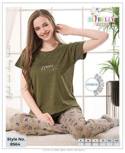 Vol 661 Belly Sinker Pyjama Night Suits Supplier India