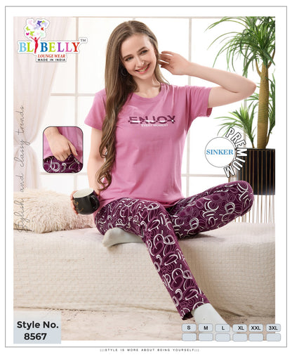 Vol 661 Belly Sinker Pyjama Night Suits Supplier India