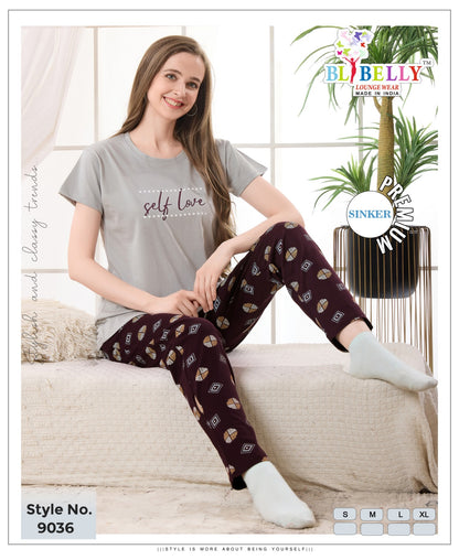 Vol 663 Belly Sinker Pyjama Night Suits Wholesaler