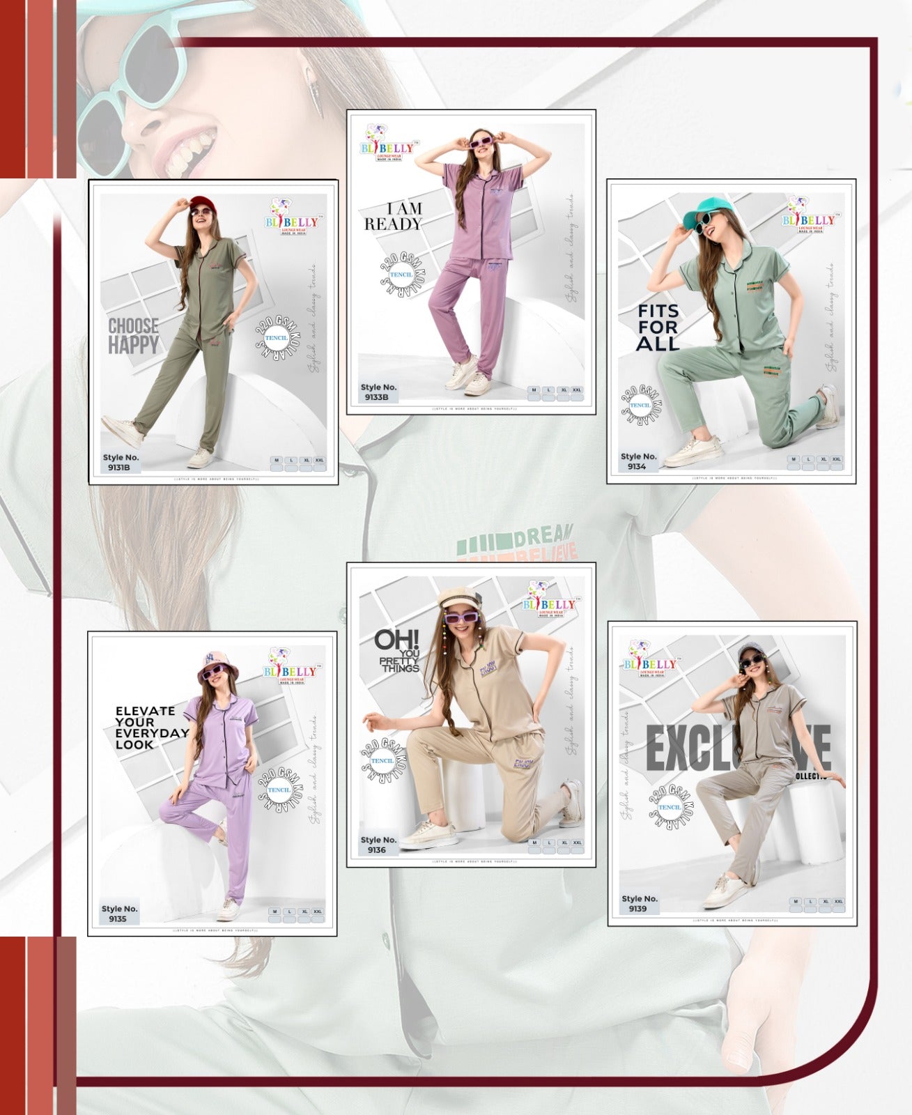 Vol 664 Belly Tencil Collar Night Suits Exporter India