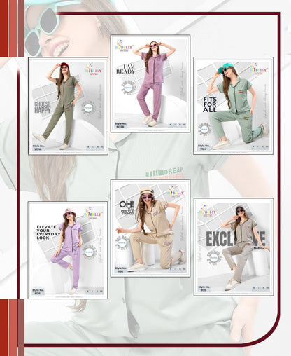 Vol 664 Belly Tencil Collar Night Suits Exporter India