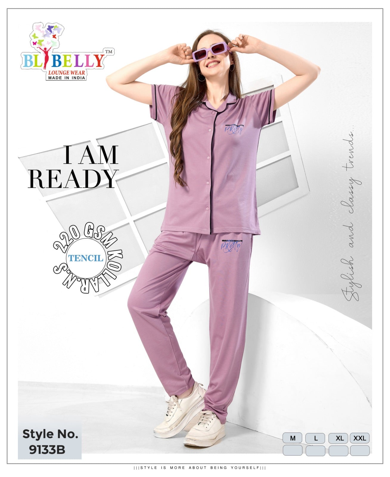 Vol 664 Belly Tencil Collar Night Suits Exporter India