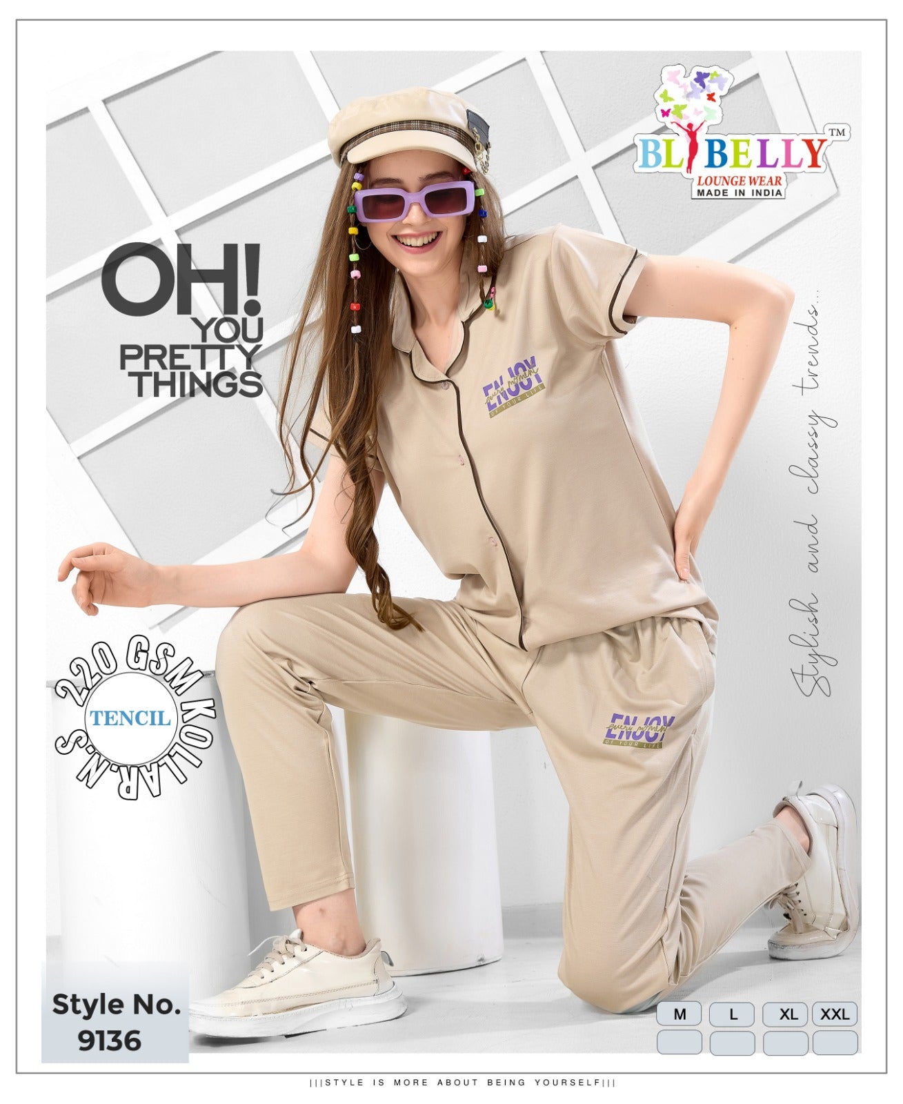 Vol 664 Belly Tencil Collar Night Suits Exporter India