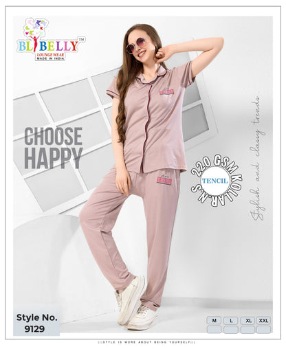 Vol 665 Belly Tencil Collar Night Suits Wholesaler India