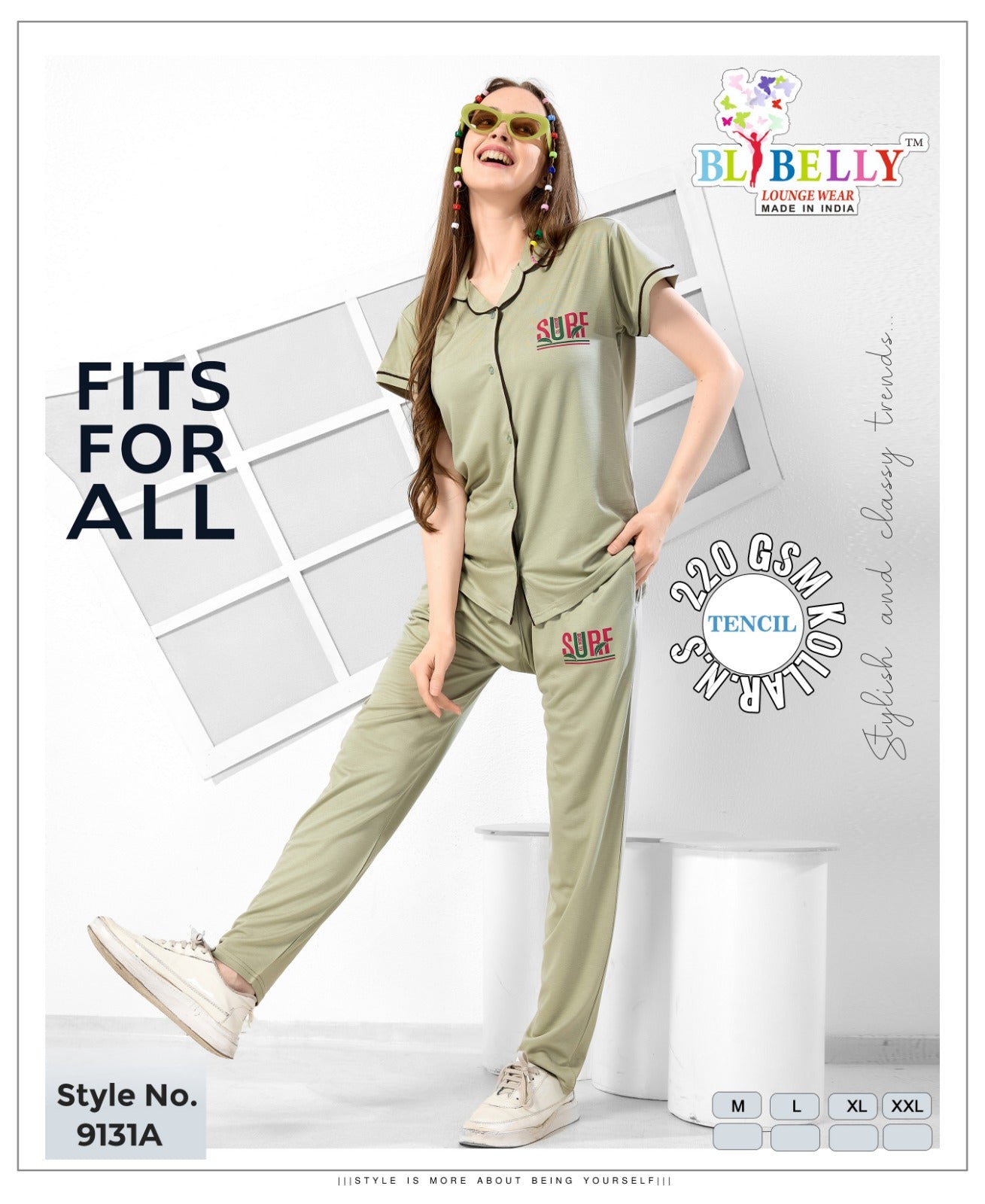 Vol 665 Belly Tencil Collar Night Suits Wholesaler India