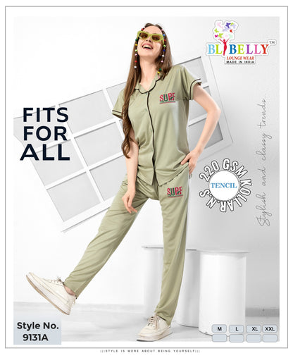 Vol 665 Belly Tencil Collar Night Suits Wholesaler India
