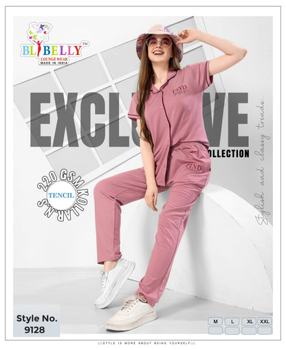 Vol 665 Belly Tencil Collar Night Suits Wholesaler India