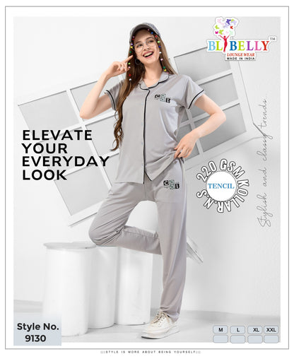 Vol 665 Belly Tencil Collar Night Suits Wholesaler India