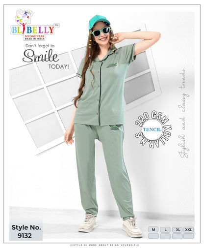 Vol 665 Belly Tencil Collar Night Suits Wholesaler India