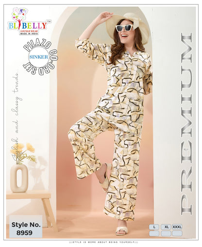 Vol 666 Belly Sinker Co Ord Set Wholesale Price