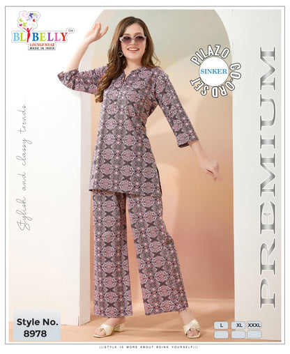 Vol 668 Belly Sinker Co Ord Set Supplier Gujarat