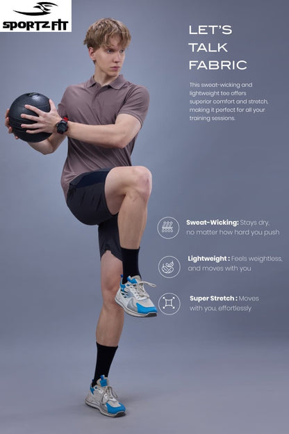 Vol 6699 Pk 125 Sportz Fit Polyester Airtex Mens Tshirts Exporter Ahmedabad