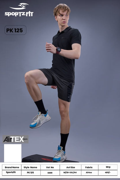 Vol 6699 Pk 125 Sportz Fit Polyester Airtex Mens Tshirts Exporter Ahmedabad