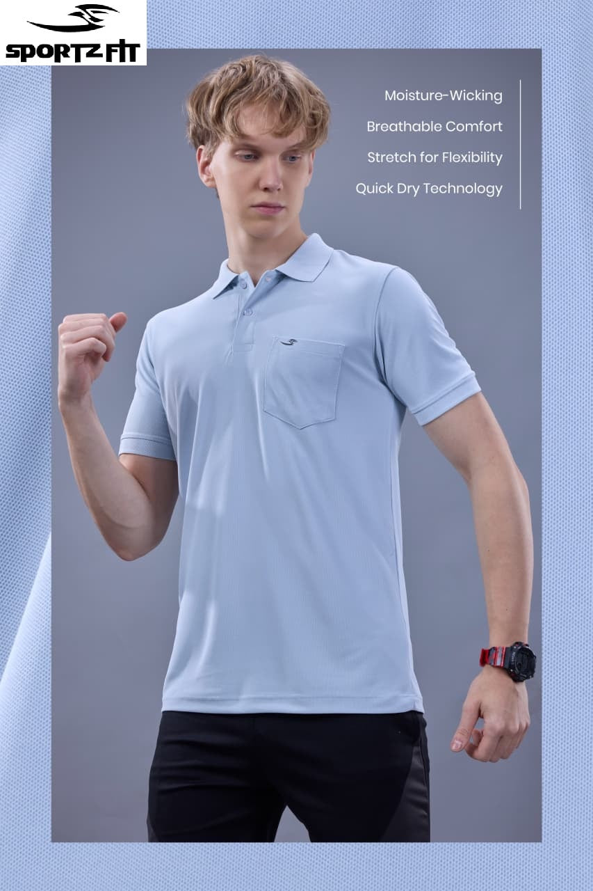 Vol 6699 Pk 125 Sportz Fit Polyester Airtex Mens Tshirts Exporter Ahmedabad