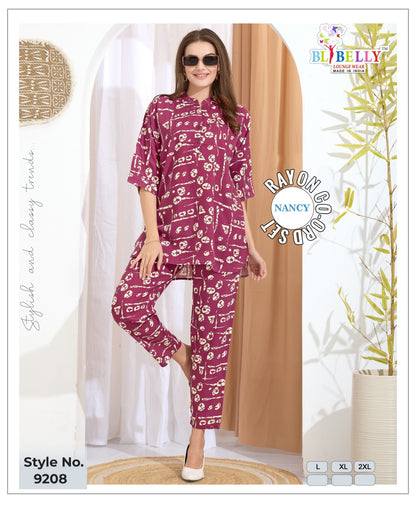 Vol 669 Belly Reyon Co Ord Set Exporter Gujarat