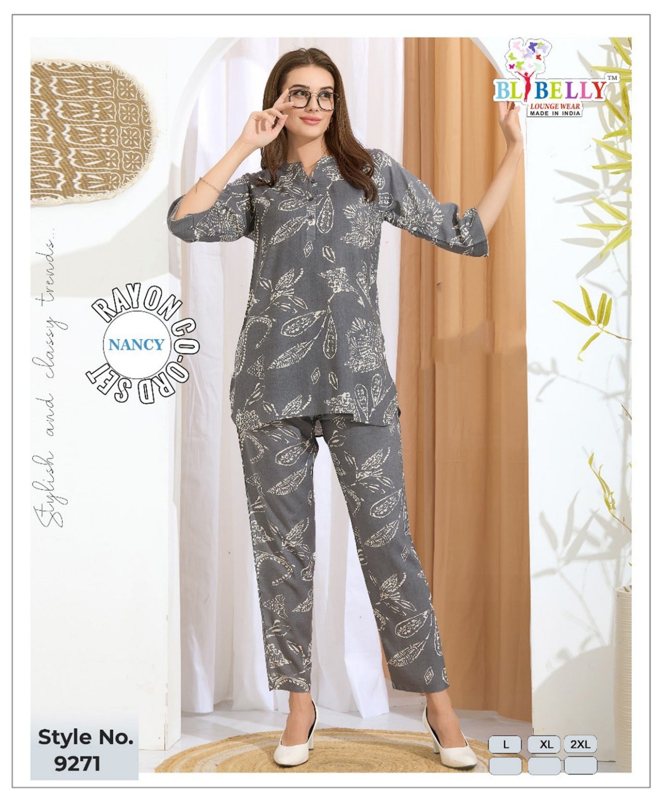 Vol 669 Belly Reyon Co Ord Set Exporter Gujarat