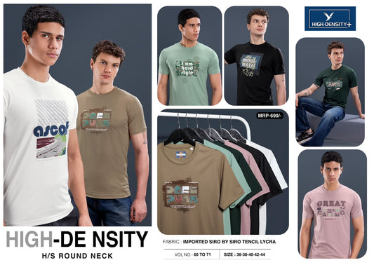 Vol 66 To 71 High Density Tencil Lycra Mens Tshirts Wholesale Price