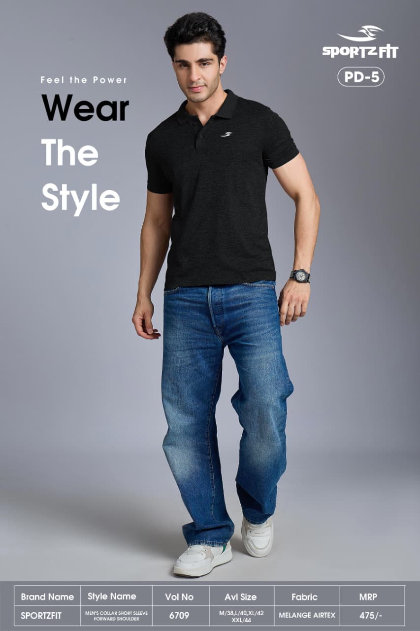 Vol 6709 Pd 5 Sportz Fit Airtex Mens Tshirts Wholesale Price