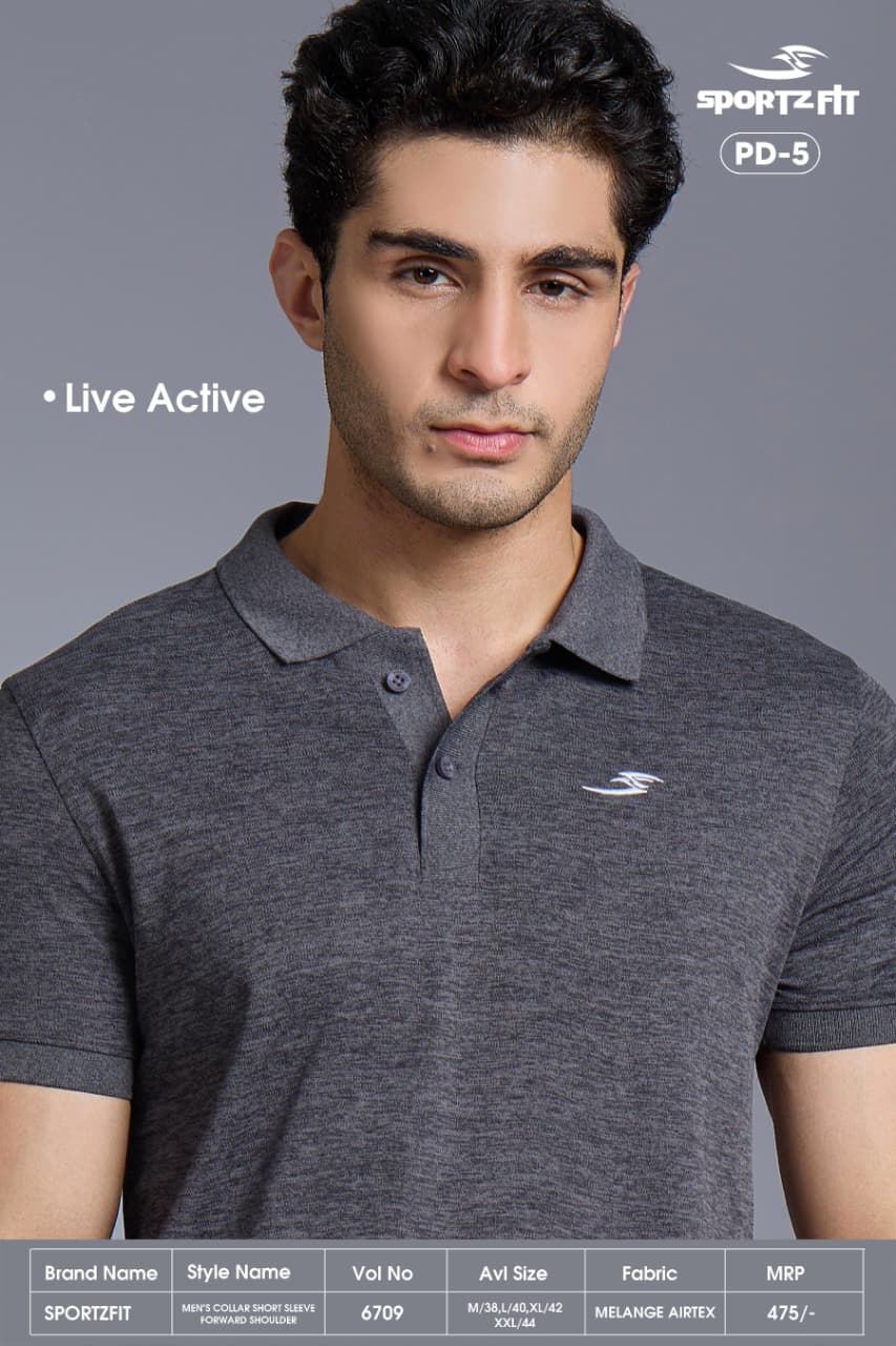 Vol 6709 Pd 5 Sportz Fit Airtex Mens Tshirts Wholesale Price