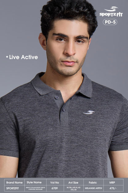 Vol 6709 Pd 5 Sportz Fit Airtex Mens Tshirts Wholesale Price
