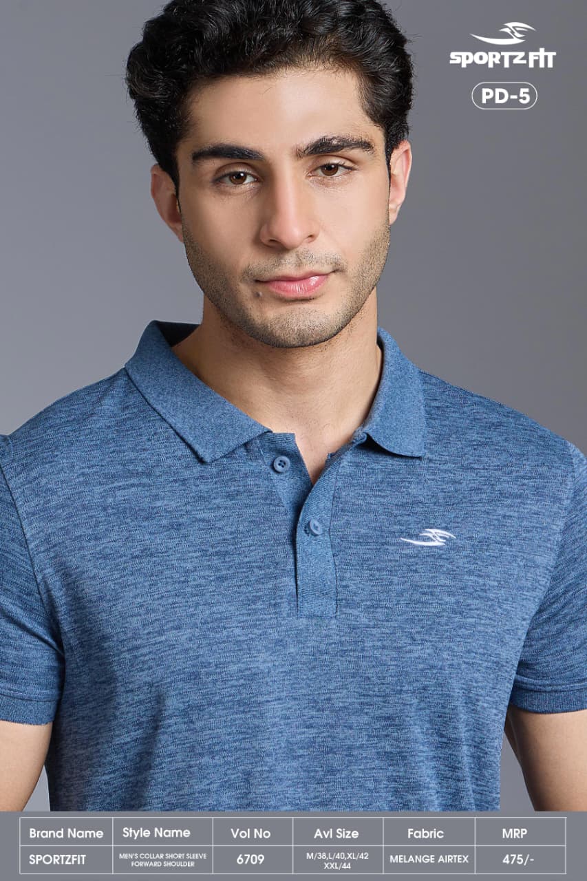 Vol 6709 Pd 5 Sportz Fit Airtex Mens Tshirts Wholesale Price